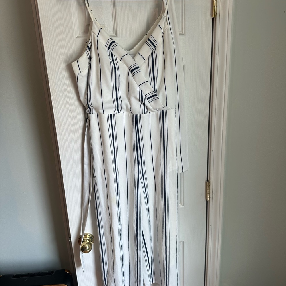 White Pleated Sleeveless Maxi Jumpsuit